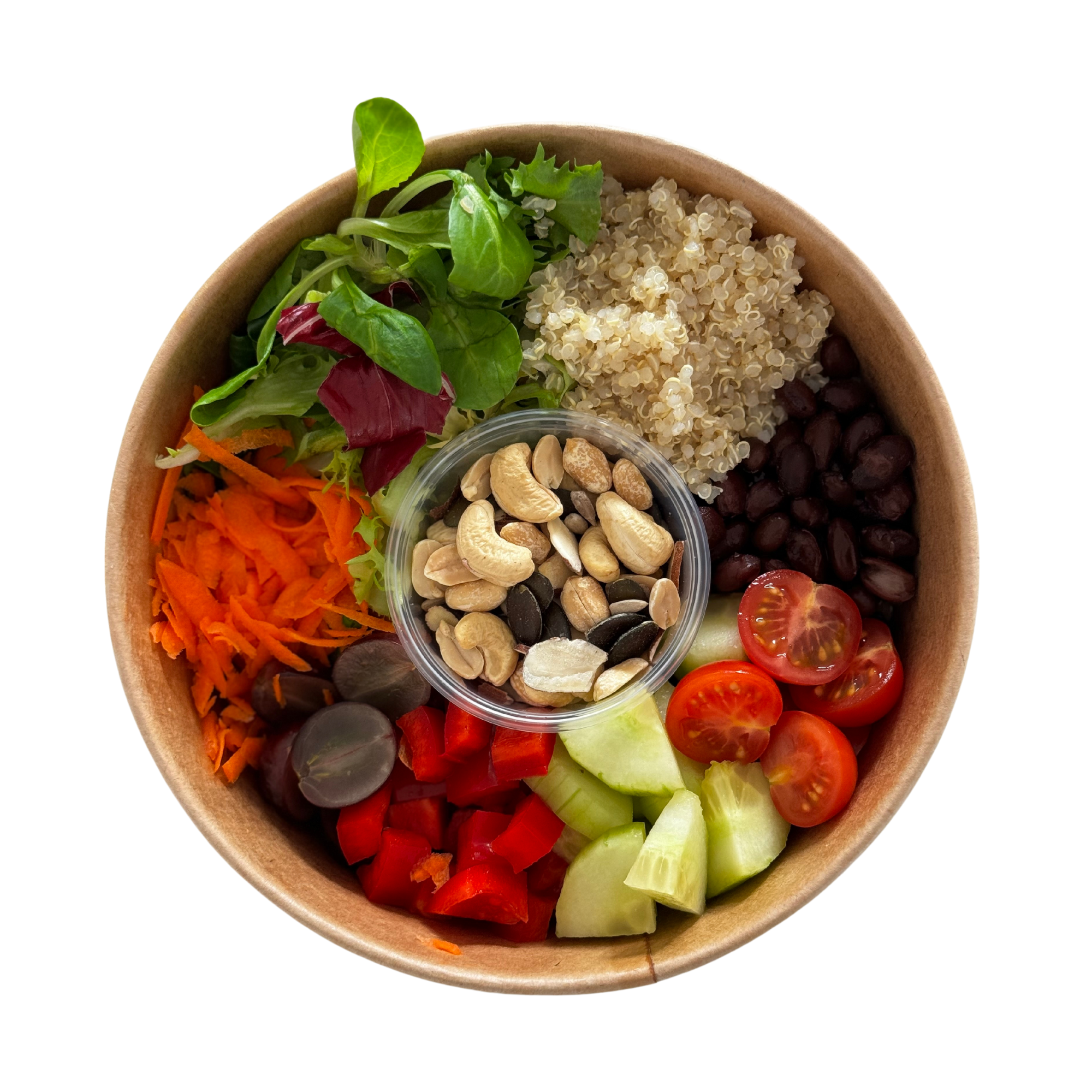 Bunte Bowl mit Quinoa und frischem Gemüse